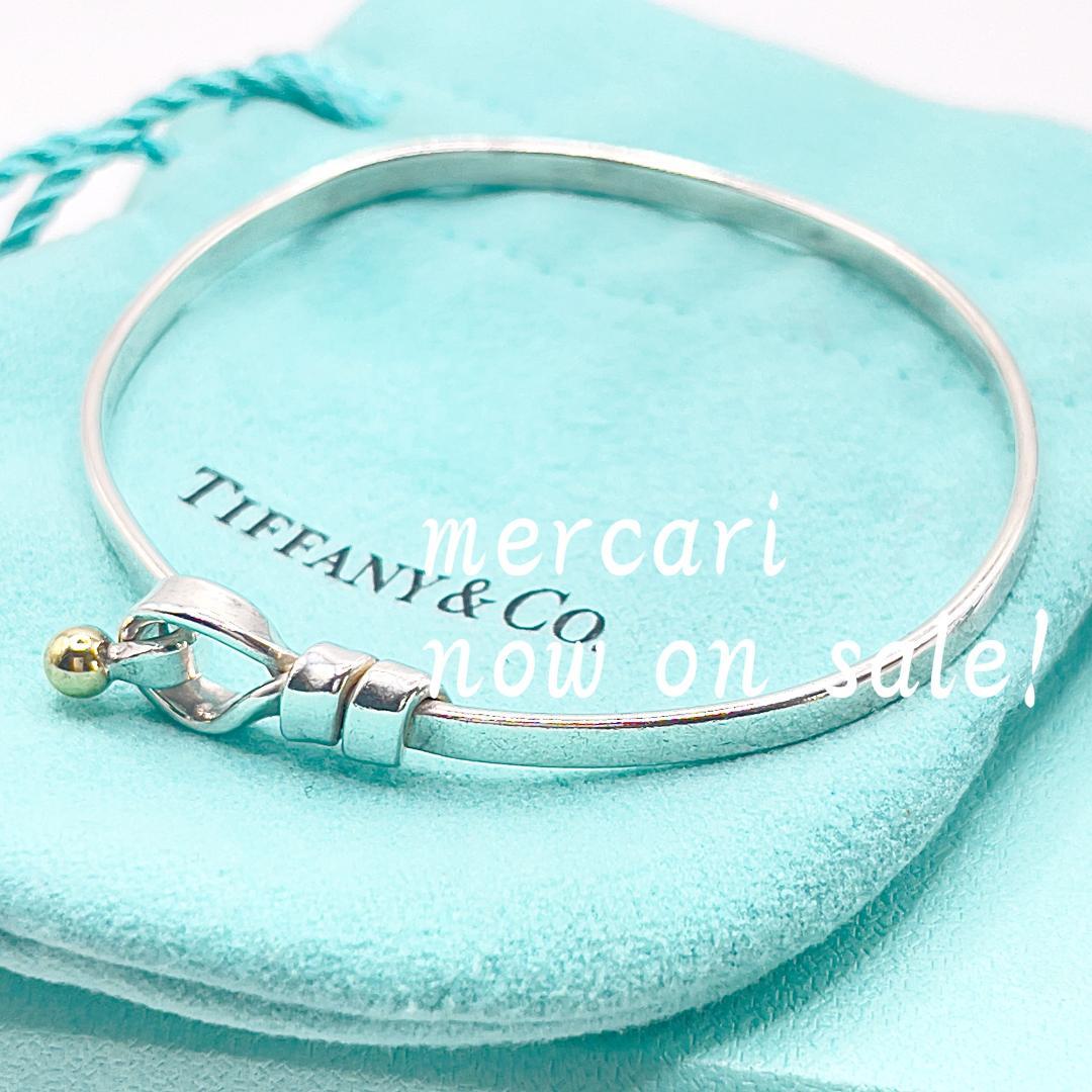 ティファニー ラブノット フック&アイ バングル シルバー 18K ブレスレット