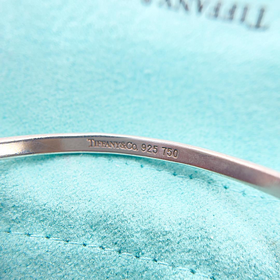 ティファニー ラブノット フック&アイ バングル シルバー 18K ブレスレット