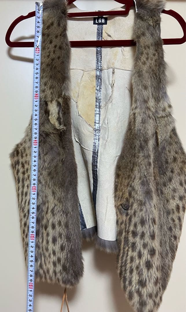 LGB. ルグランブルー 毛皮 鹿革 ファー ベスト