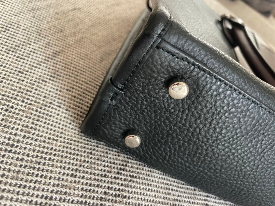 COACH ビジネスバッグ ブラック/ブラウン レザー