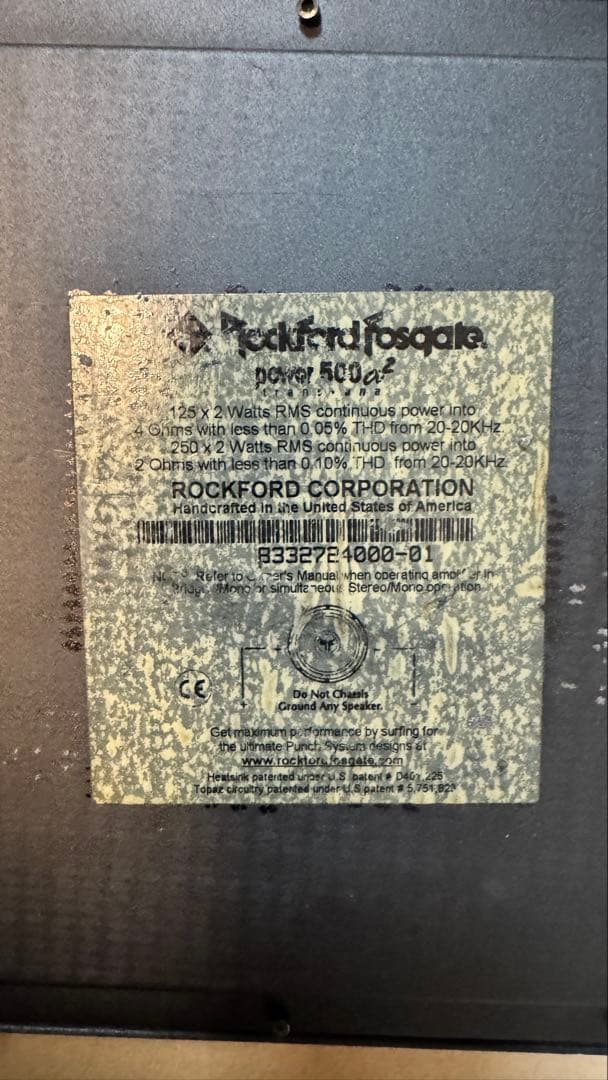 Rockford Fosgate Power 500 α2 アンプ