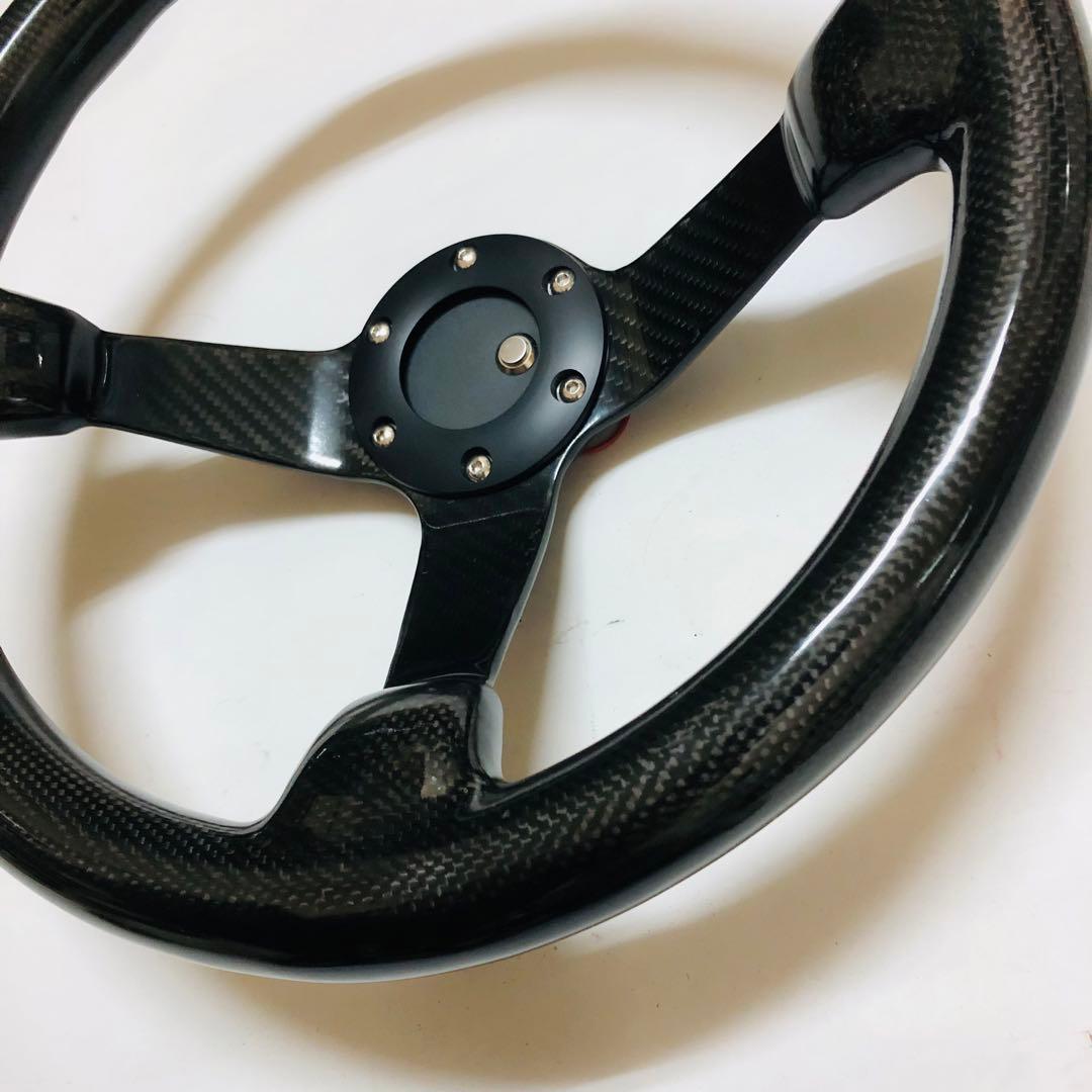 ドライカーボン3スポーク ステアリングホイールMOMOピッチ