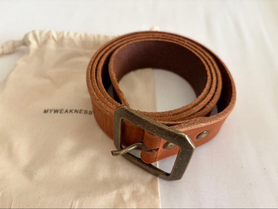 MY WEAKNESS レザー ベルト ブラウン