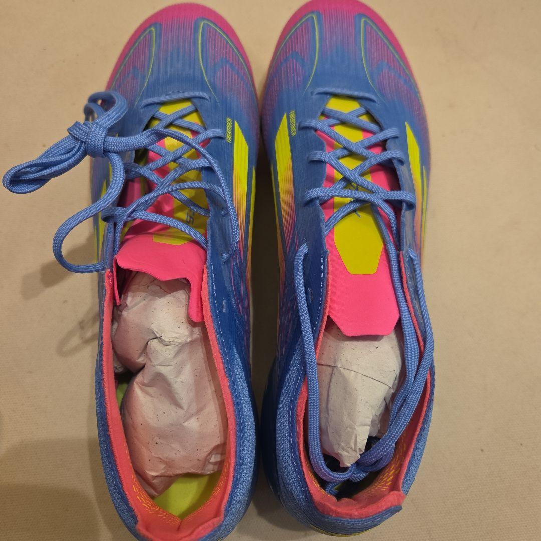 【値下げ】adidas F50 サッカーシューズ 青/ピンク/黄