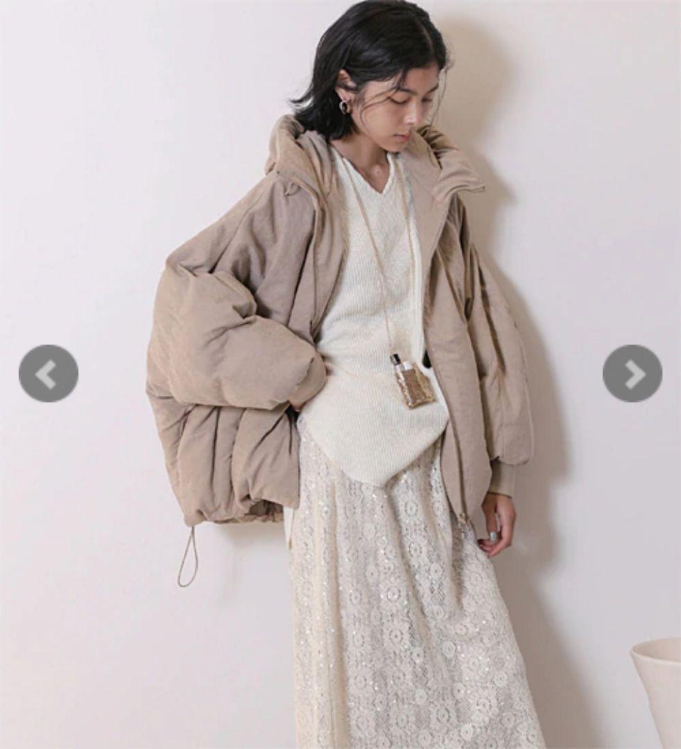 新品　CHIGNON/シニヨン　パフィードルマンCT　中綿コート　ブラック