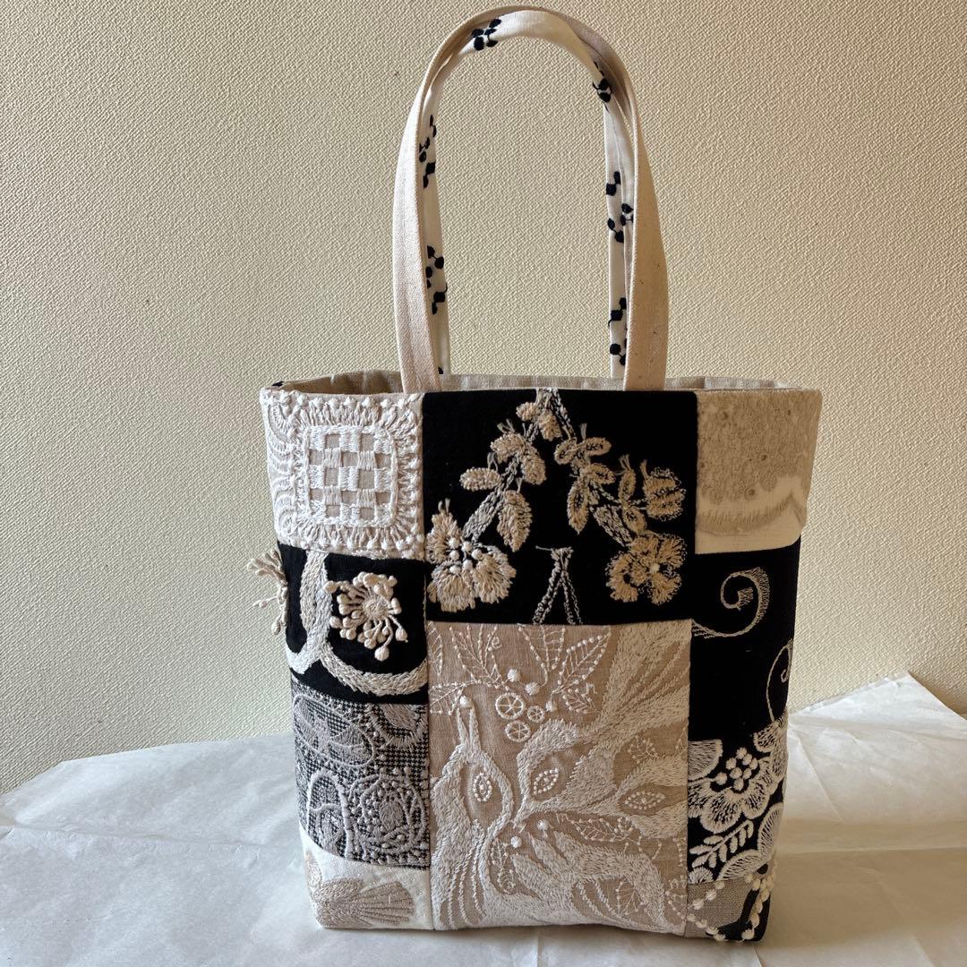 ミナペルホネン 生地使用　twins パッチワークお散歩トートバッグ