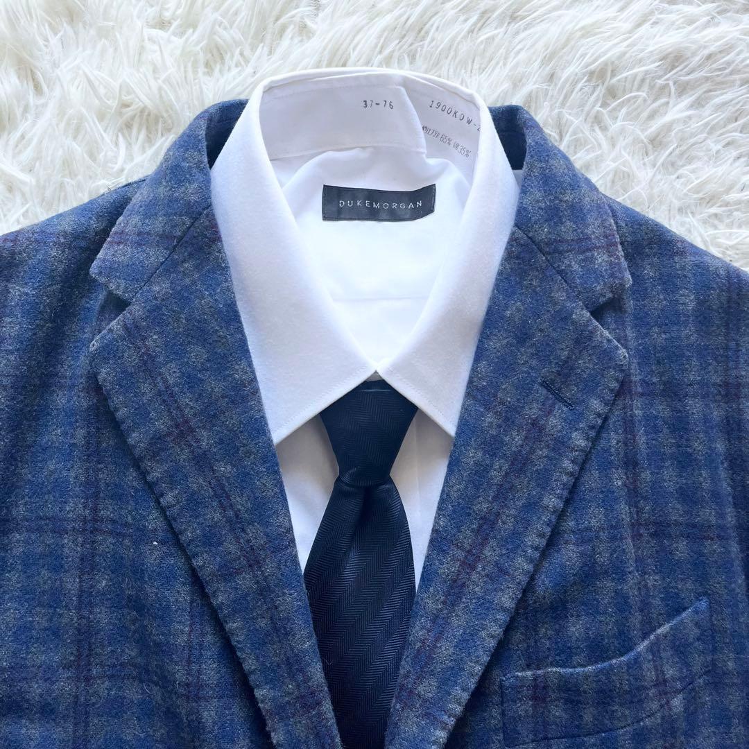 <極美品>BOGLIOLI COAT ブルー カシミヤ ウール ジャケット 48