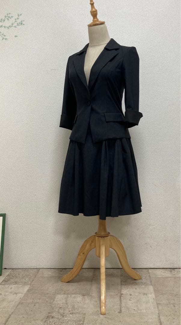 美品　フォクシーニューヨーク　フレアースカートスーツ　38 ウォッシャブル