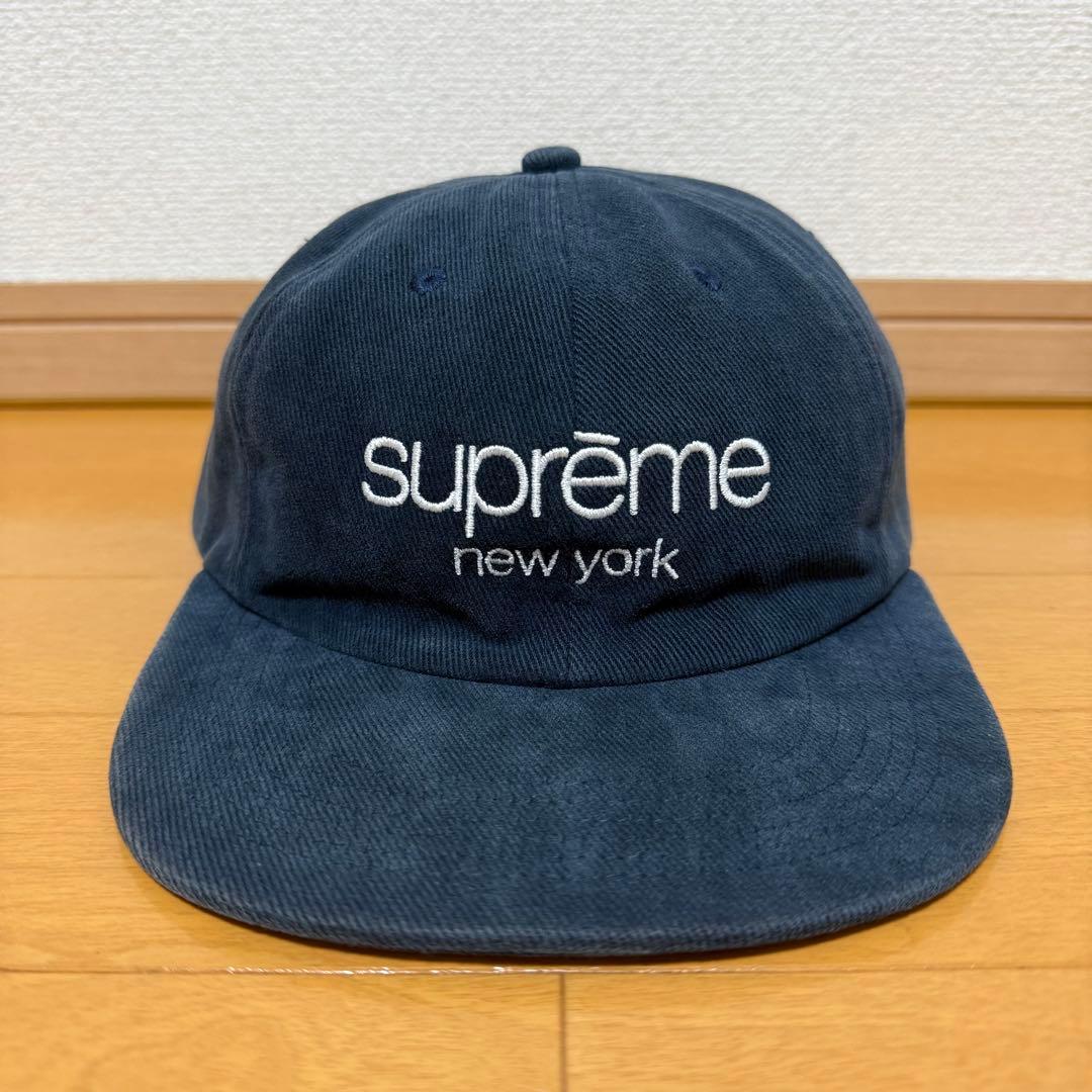 Supreme Classic Logo 6-Panel ネイビー 18ss