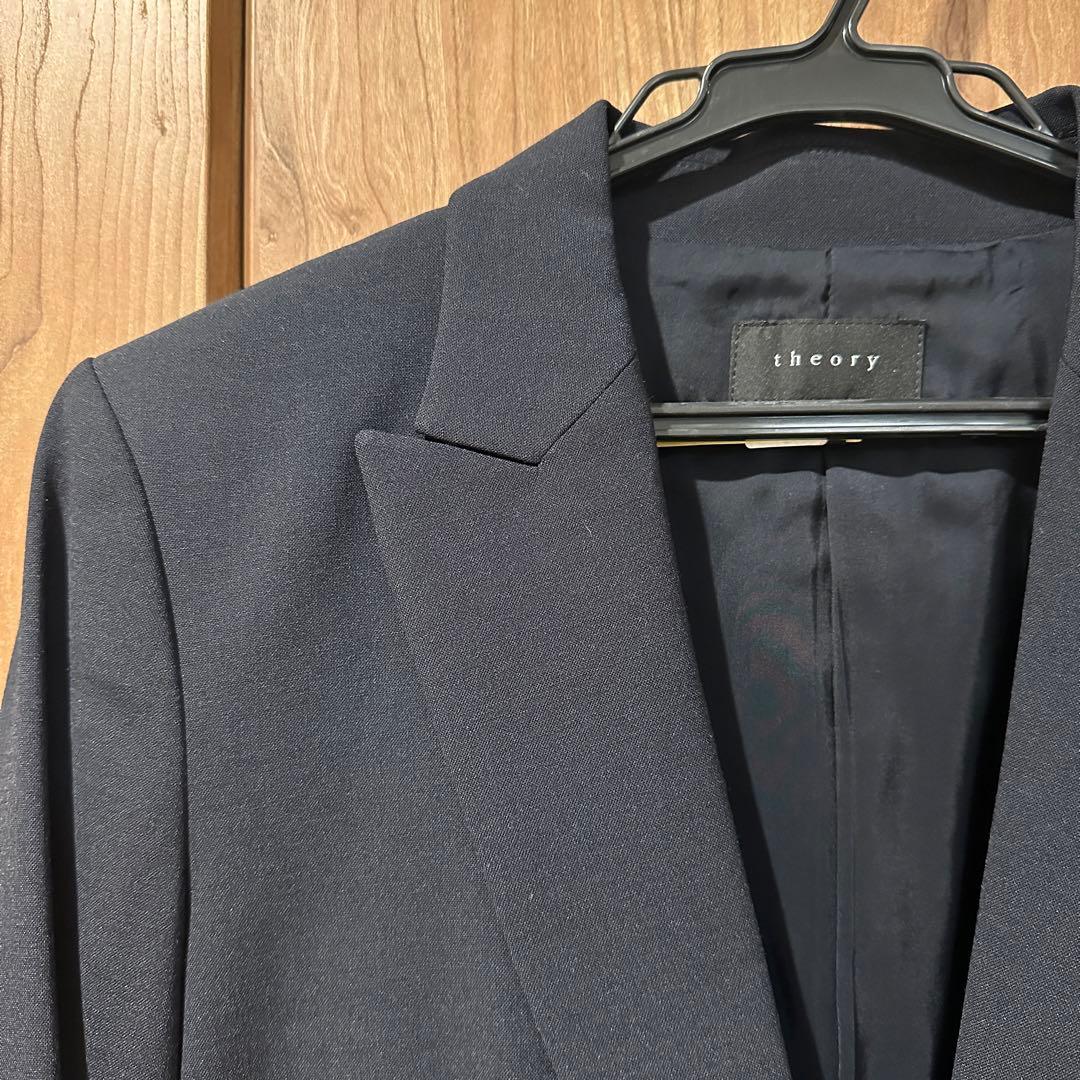 【大幅値下】theory セオリー　スーツセットアップ　ネイビー　上0下2サイズ