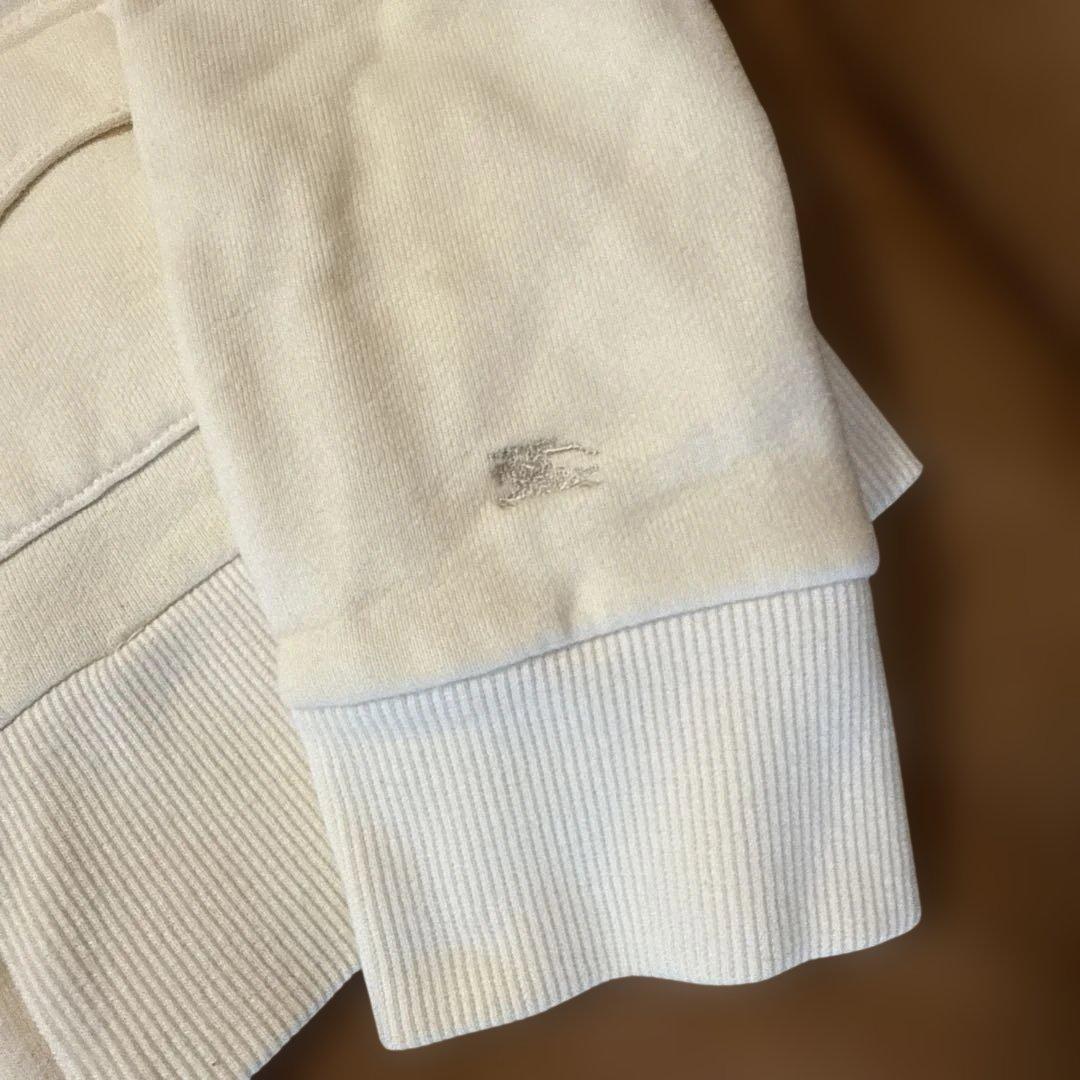 d*9様 バーバリーブルーレーベル　リアルファー付き　パーカー　裏起毛　オフホワ