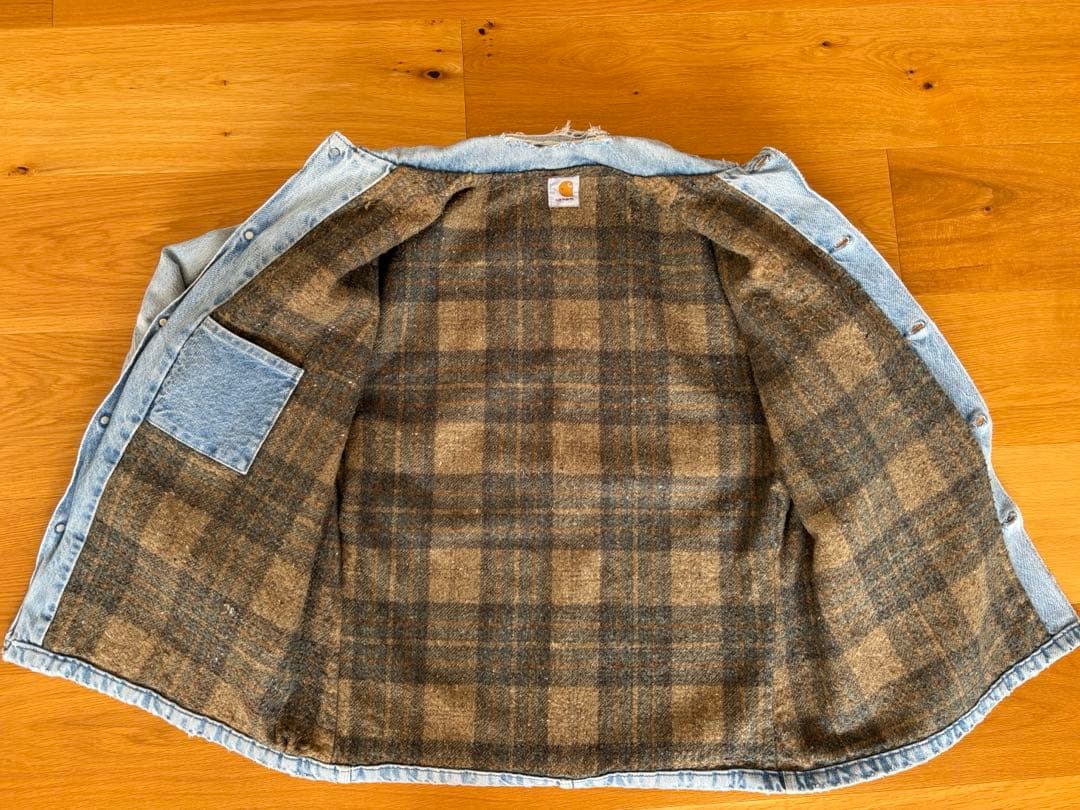 80s 90s Carhartt ミシガンチョアジャケット　デニム　フェード