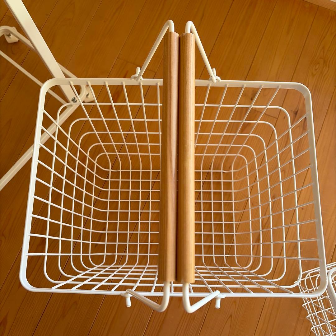 【kurage】山崎実業 tower ランドリーワゴン バスケット