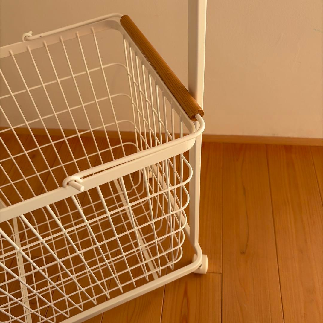 【kurage】山崎実業 tower ランドリーワゴン バスケット