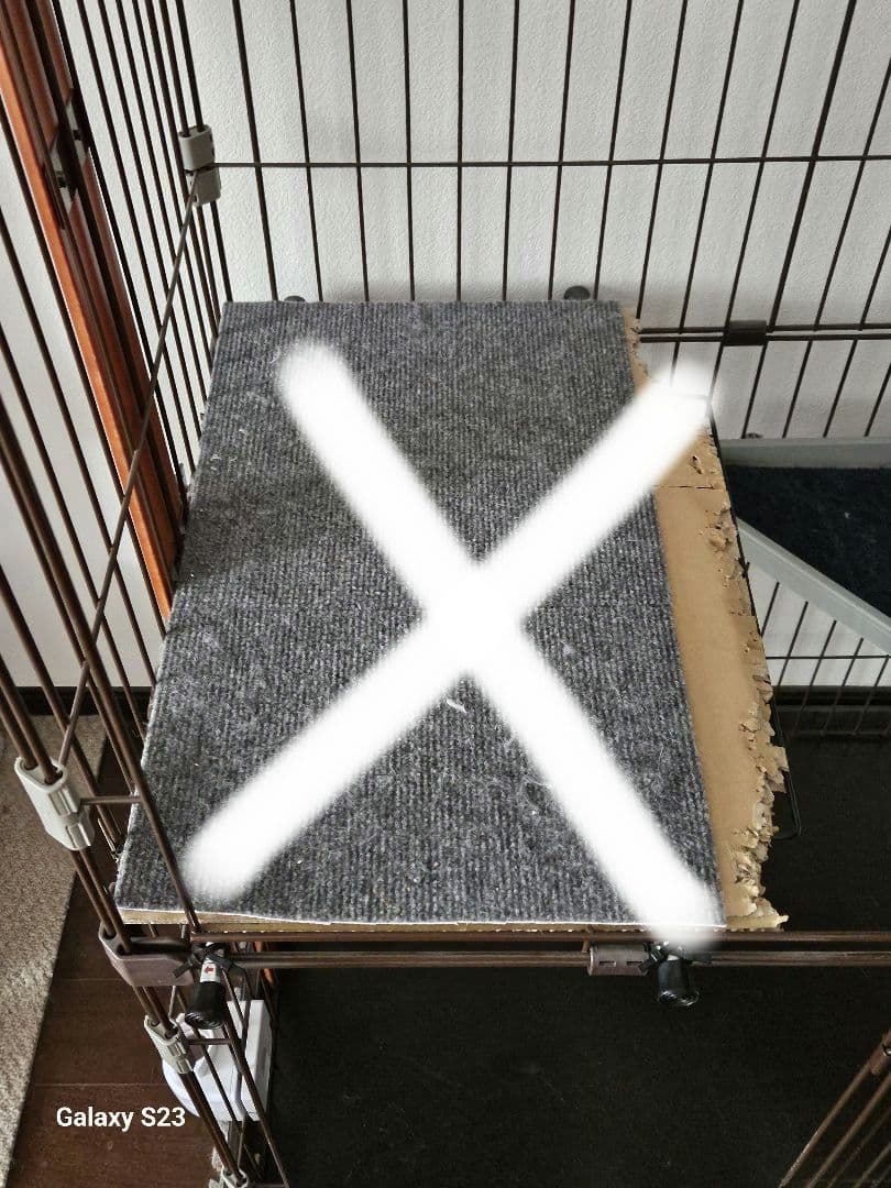 キャットケージ ボンビアルコン ウッドワンサークル2段タイプ　自作ステップ付