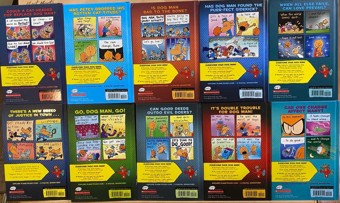 Dog Man 10 巻セット Dav Pilkey英語絵本　漫画　ハードカバー