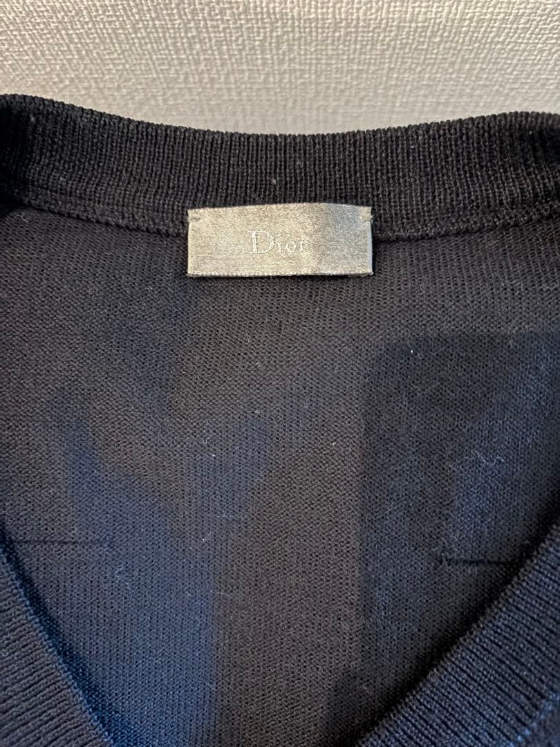 ぜ*よ様 ディオールオム エディスリマン 2005SS Vネックニット XS ダ