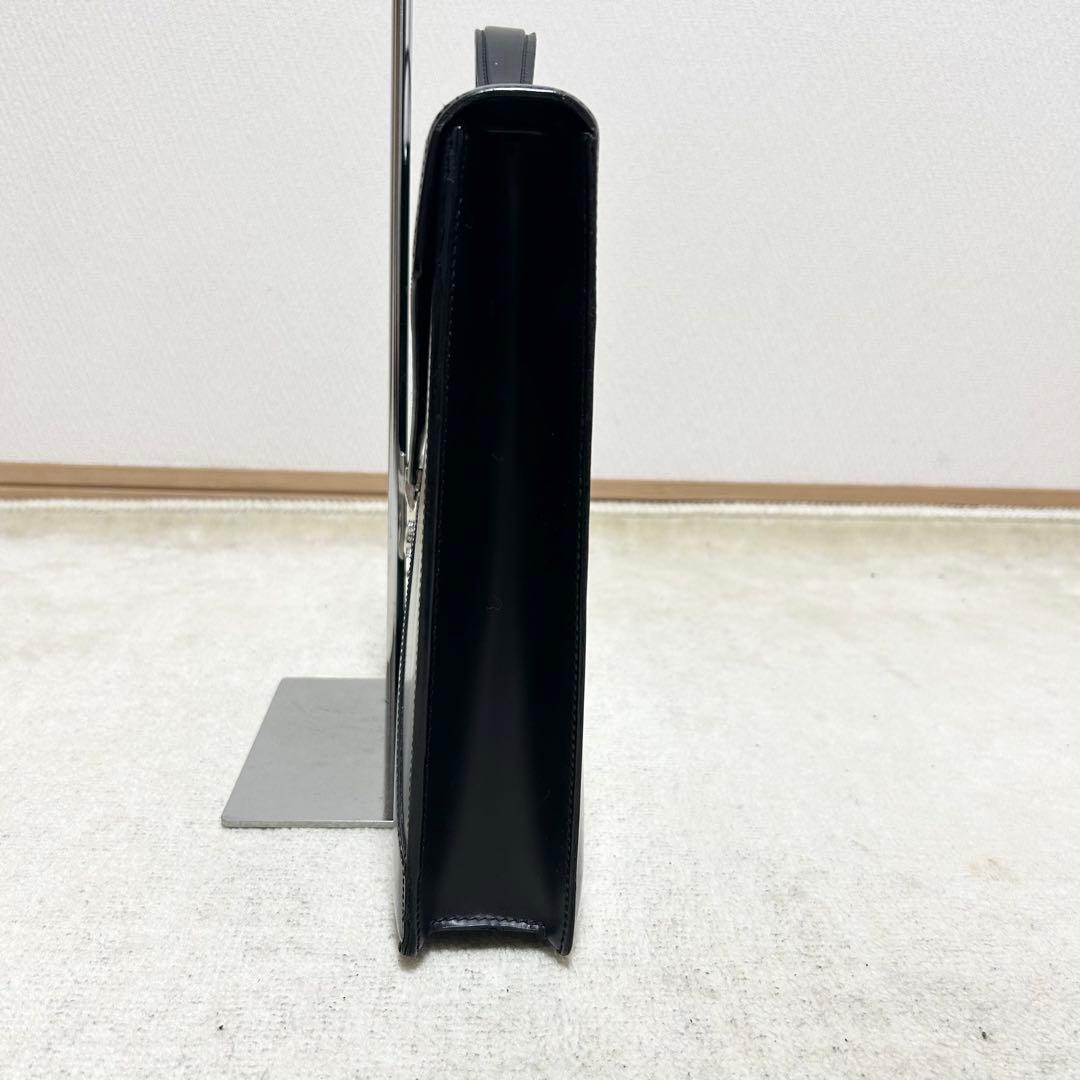 希少　ロエベ ディプロマティコ ビジネスバッグ アナグラム 型押し レザー 黒