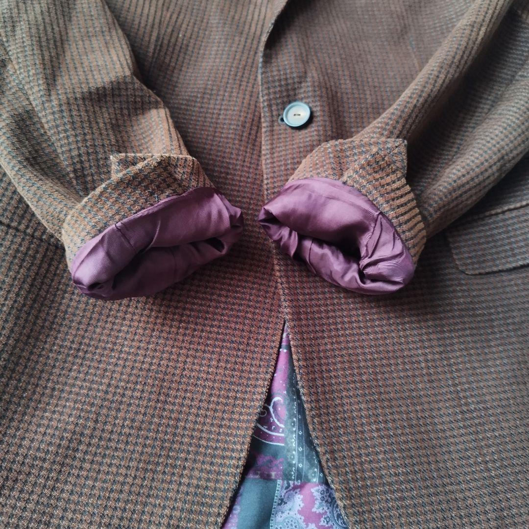 XXL♡美品✨エトロ テーラードジャケット ペイズリー 秋冬 ブラウン 54