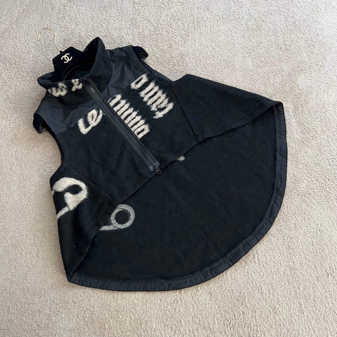 エイココンドウ　ベスト　ポンチョ風　ブラック　40 日本製