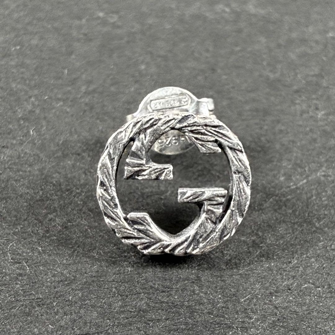 グッチ ピアス インターロッキング アラベスク シルバー925 イヤリング 片耳