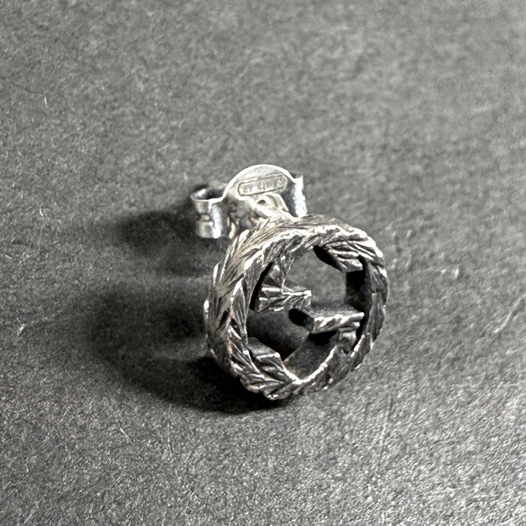 グッチ ピアス インターロッキング アラベスク シルバー925 イヤリング 片耳