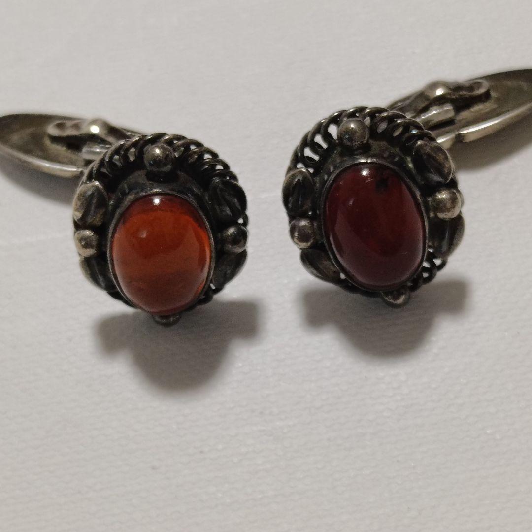 【正規品】ジョージジェンセン ♯17 アンバー（琥珀）シルバー925 カフス