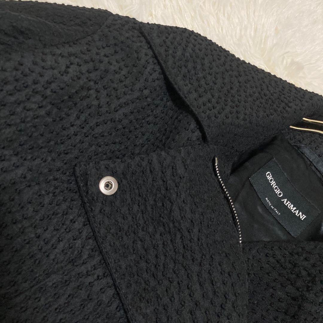 GIORGIO ARMANI ブルゾン ブラック 40 キレイめ オフィス 上品
