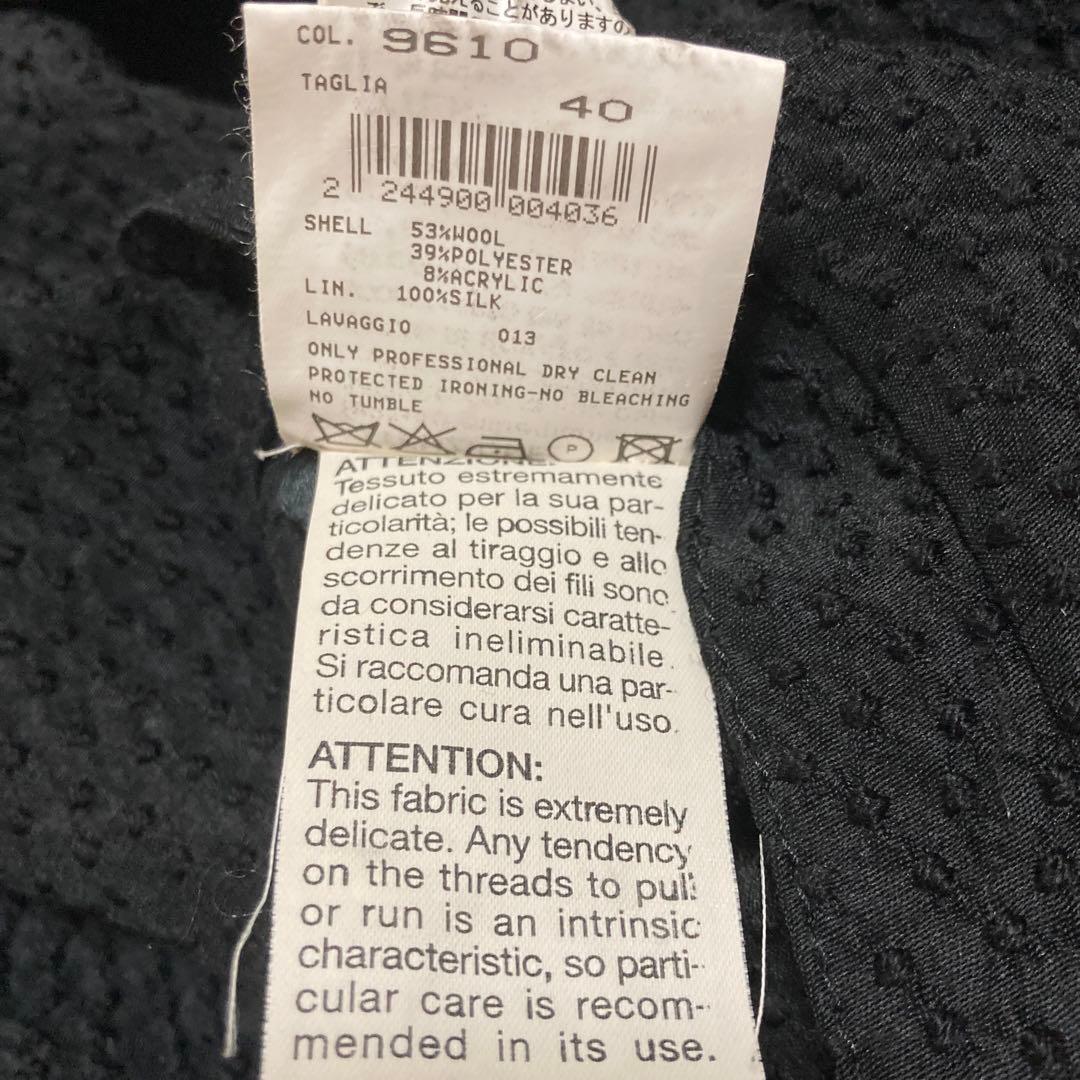 GIORGIO ARMANI ブルゾン ブラック 40 キレイめ オフィス 上品