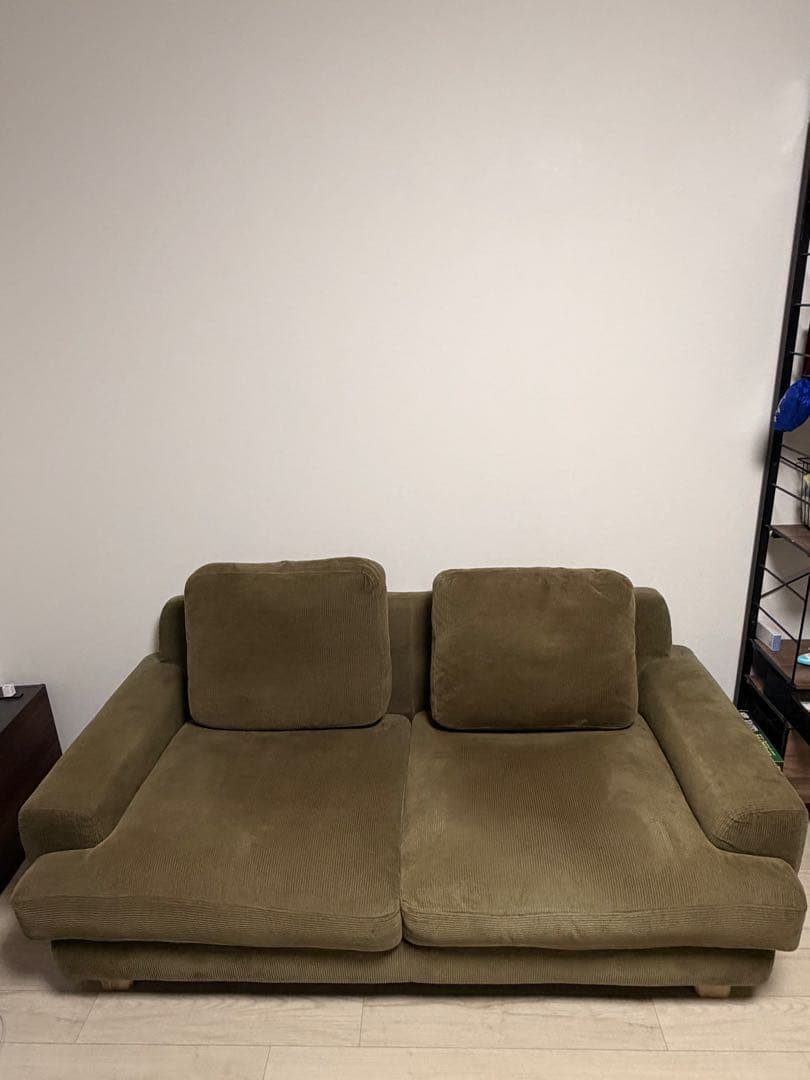 さかな　unicoソファ2.5シーター　カーキ　GREIGグレイグ