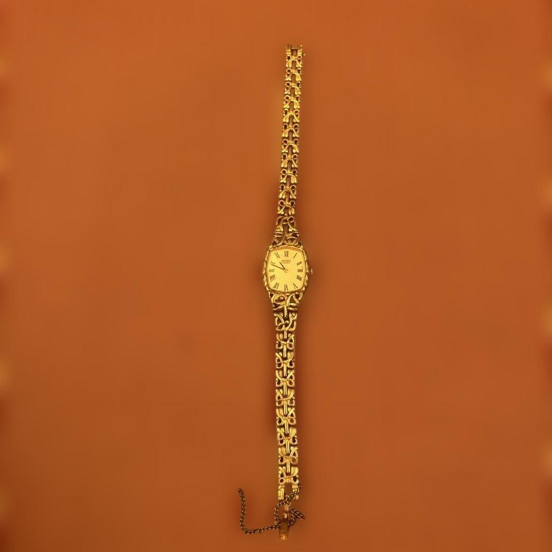 【希少】SEIKO セイコー ゴールド ブレスレット ドレスウォッチ 腕時計