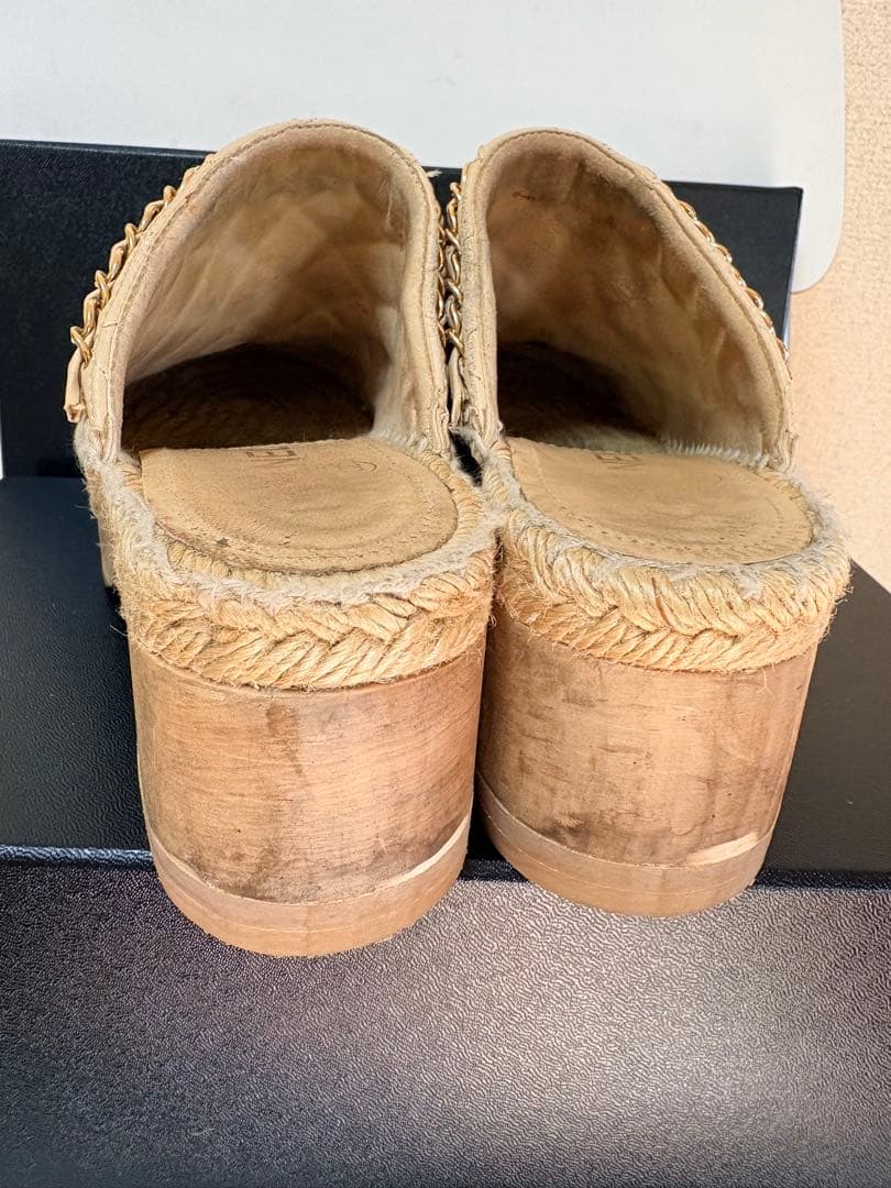 CHANEL マトラッセキルティングエスパドリーユサポ