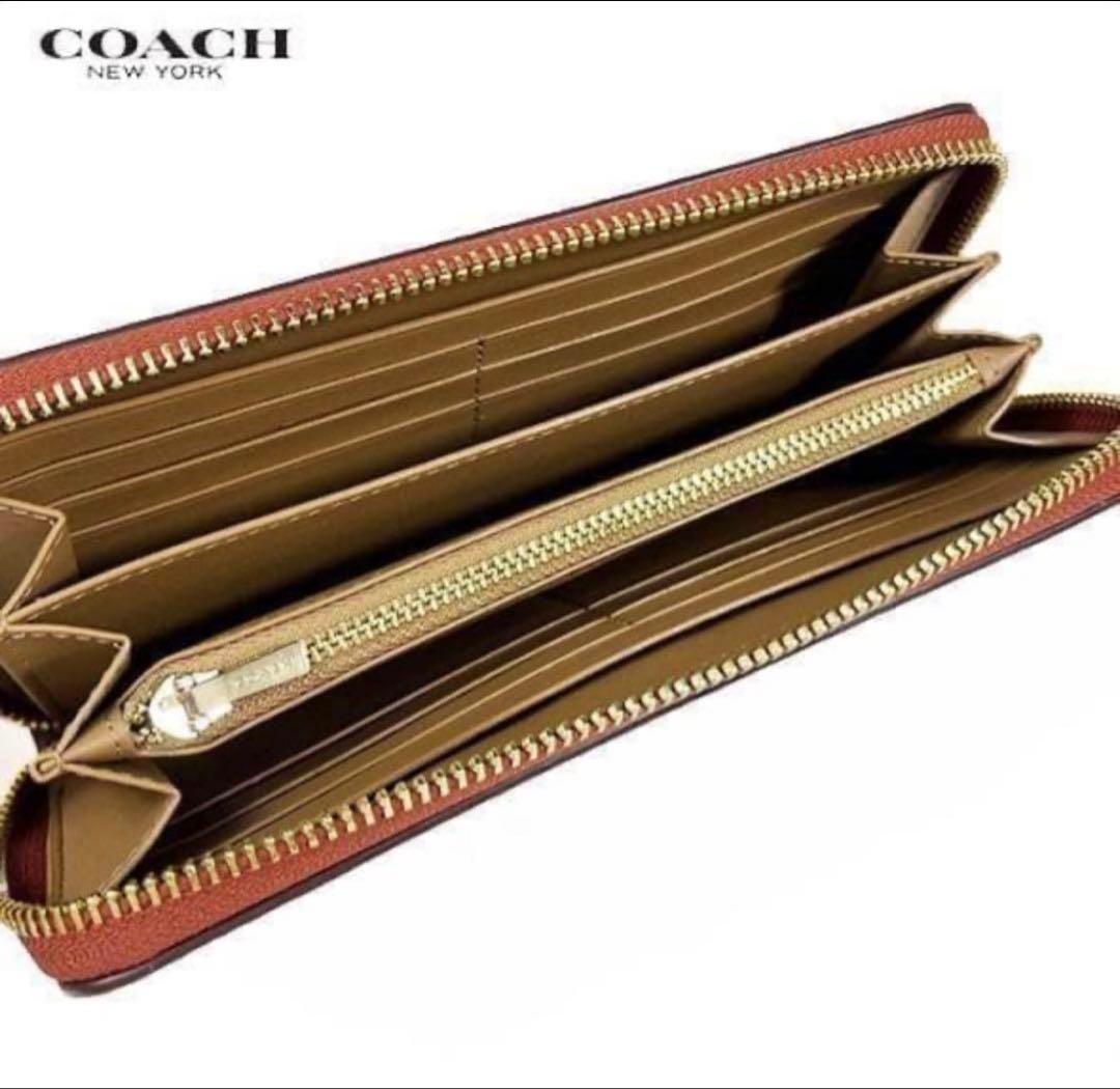 コーチCOACHストロベリー苺シグネチャーレザー長財布