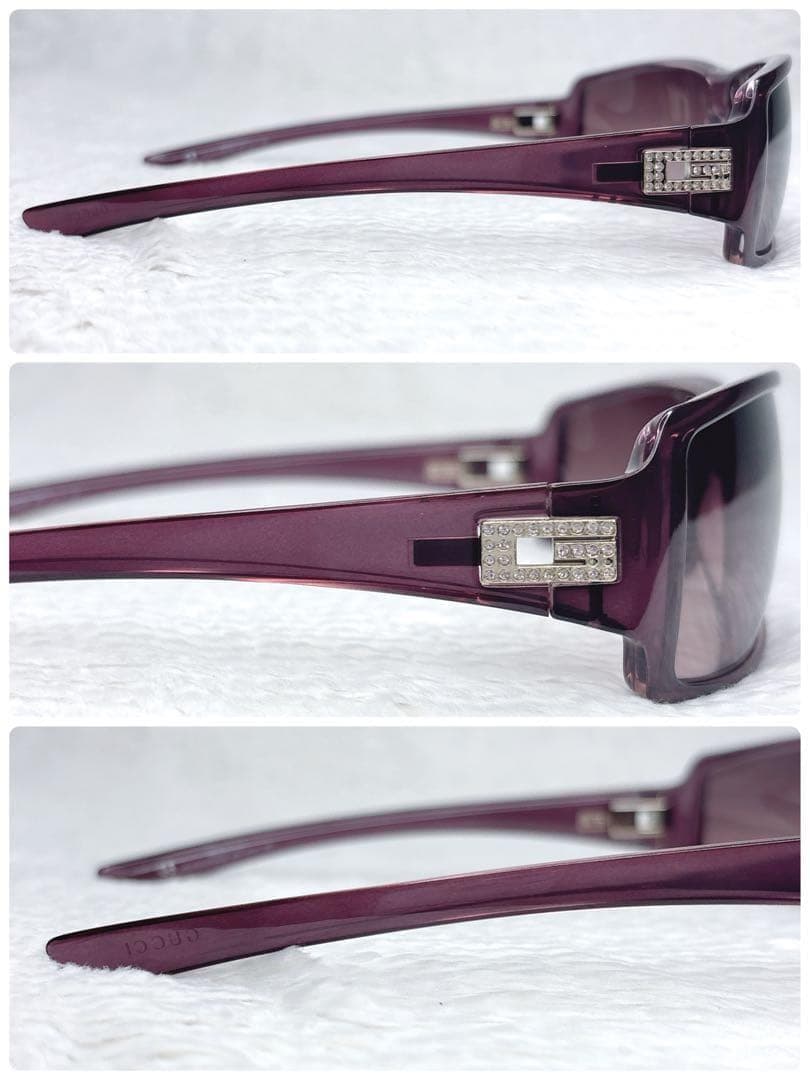 GUCCI グッチ ラインストーンロゴ vintage サングラス y2k