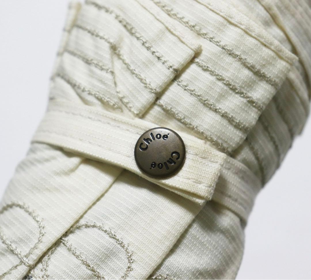 《クロエ》メッシュ 花柄刺繍 折りたたみ傘 日傘 8本骨 クリアーハンドル