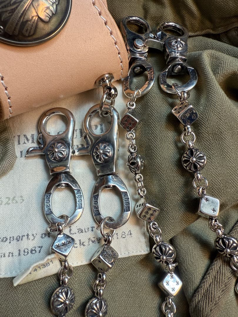 【Dice × Flower ウォレットチェーン】 重厚で存在感QBSZSZ13