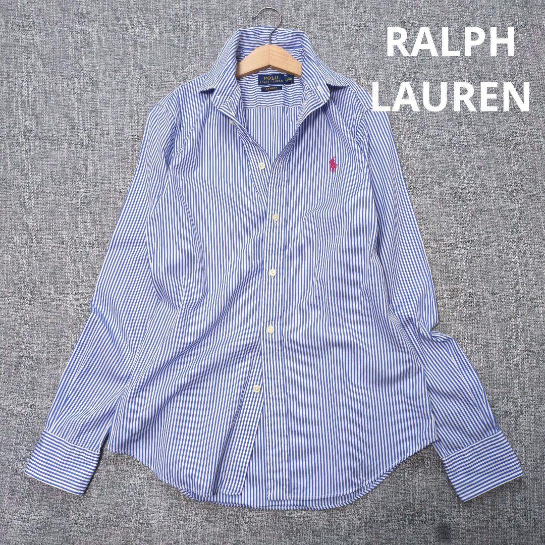 ラルフローレン　国内正規品　美シルエット　ポニー刺繡　ストライプシャツ