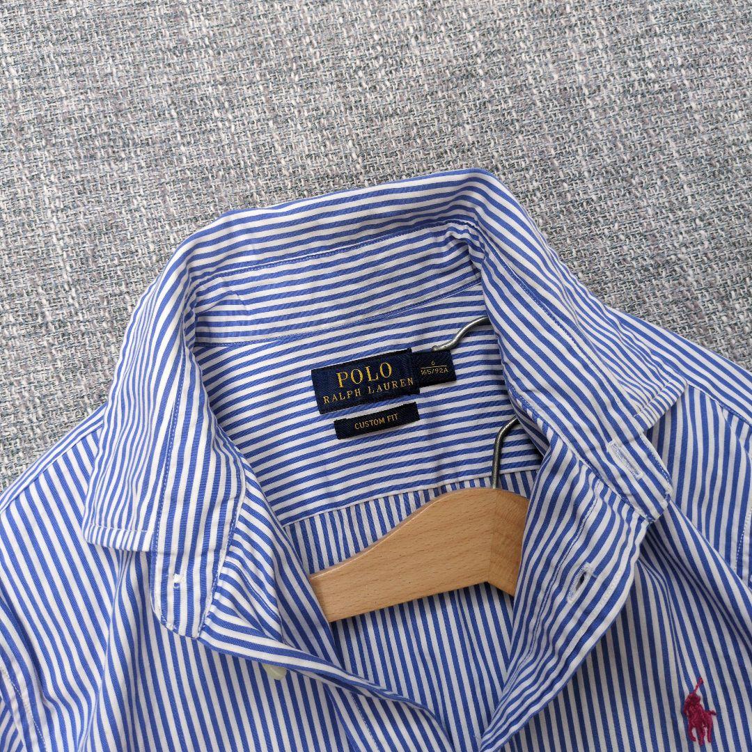 ラルフローレン　国内正規品　美シルエット　ポニー刺繡　ストライプシャツ