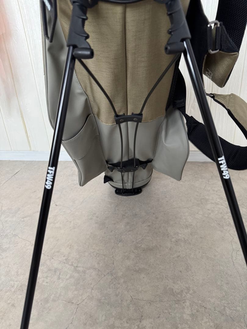 TFW49　キャディーバッグ　ベージュ　ネームタグ付き