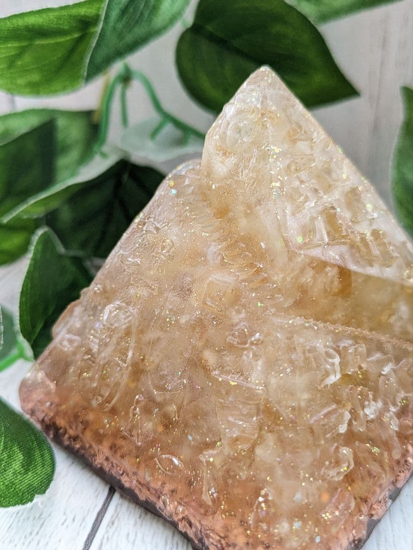 【睦月】シトリンのビリケンさん形オルゴナイト☆他２点