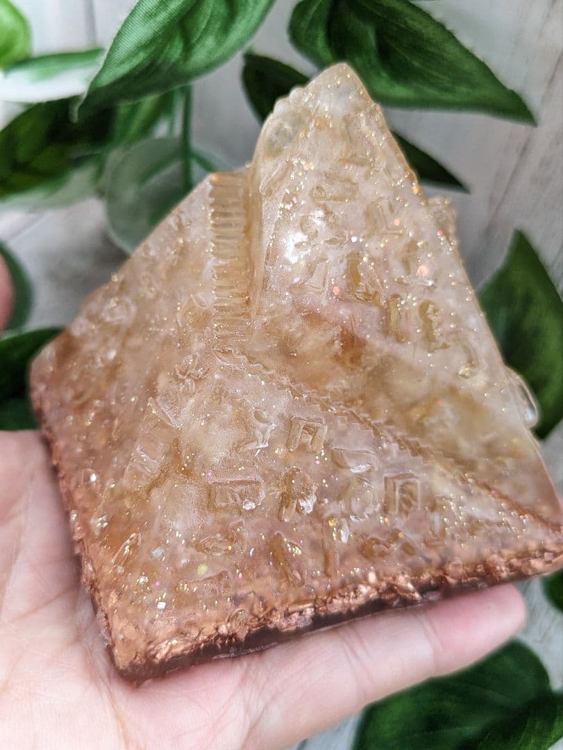 【睦月】シトリンのビリケンさん形オルゴナイト☆他２点