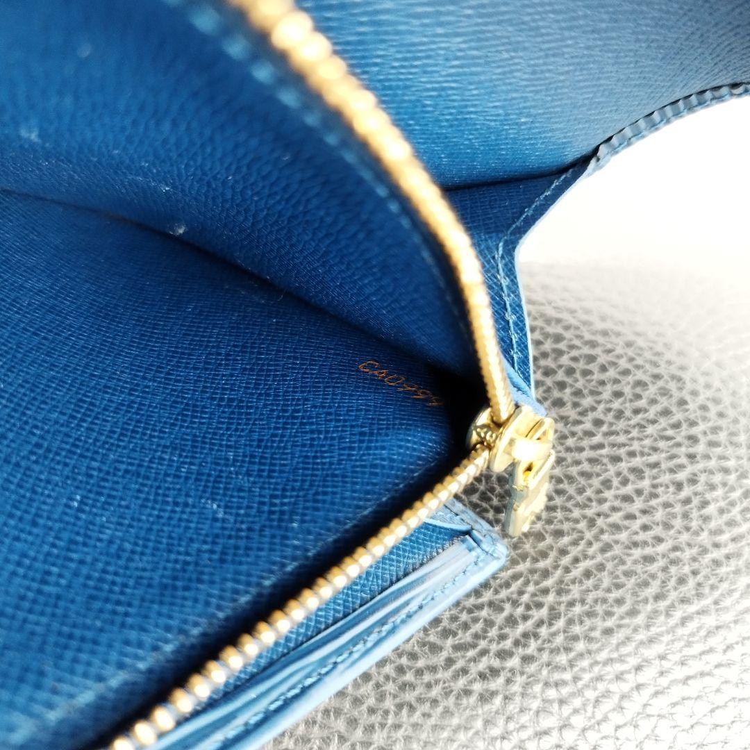(B0121112)VUITTON エピ 長財布 ブルー CA0999