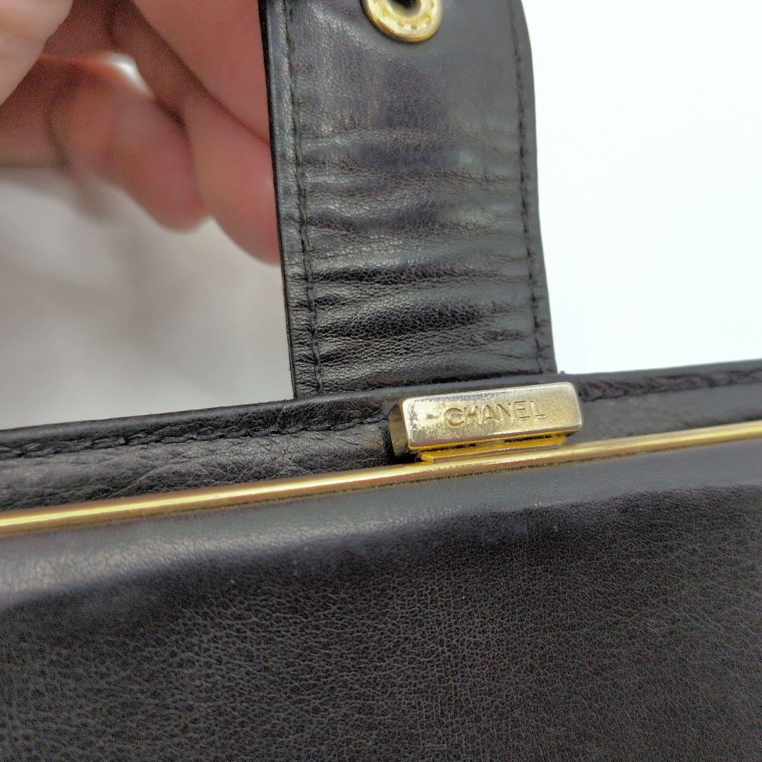 CHANEL シャネル ココマーク キャビアスキン 長財布 ラムスキン