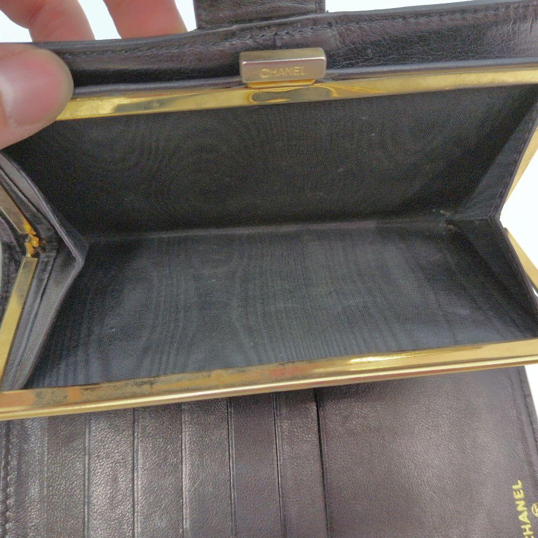 CHANEL シャネル ココマーク キャビアスキン 長財布 ラムスキン