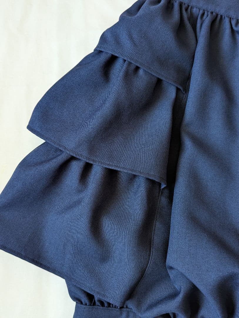 サイドフリルショートパンツ ネイビー