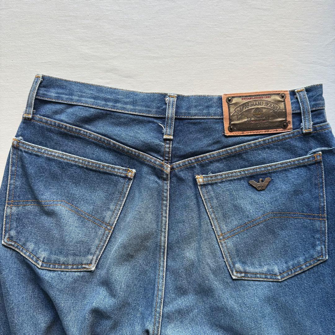 パンツ 90s ARMANI JEANS vintage wash denim W34