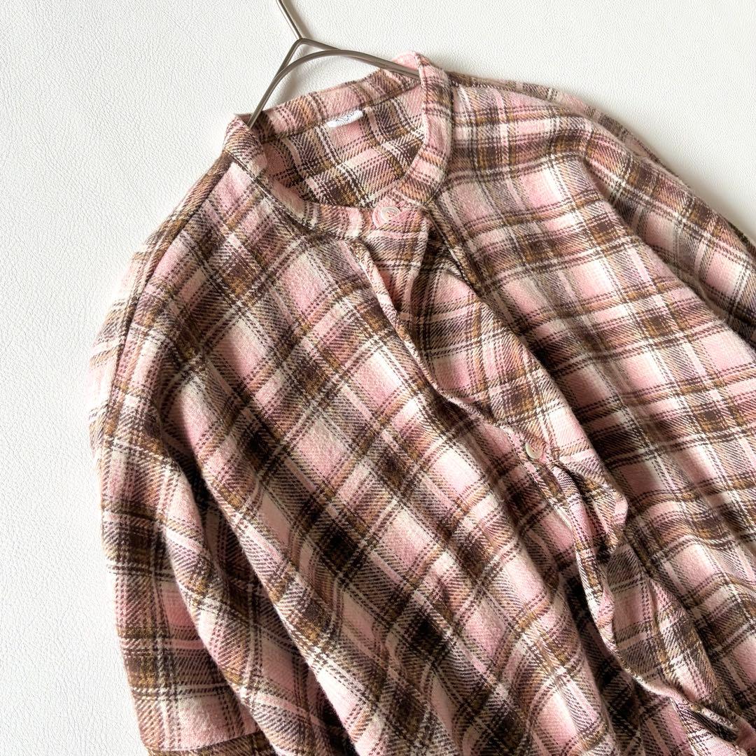 未使用タグ付き✨45R　現行　柔らか インドネルのフリルチュニック　刺繍入り