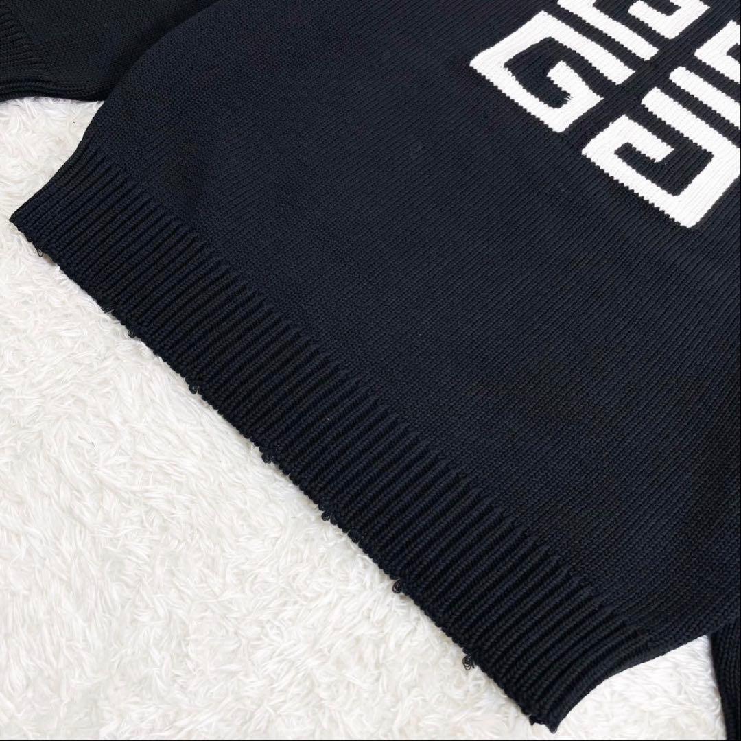 極美品！GIVENCHY クルーネックニット 4Gロゴ ヴィンテージデザイン L