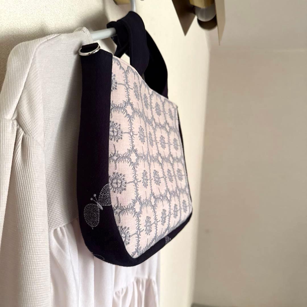 ハンドメイド　ミナペルホネン　アネモネ&choucho dop生地　バッグ