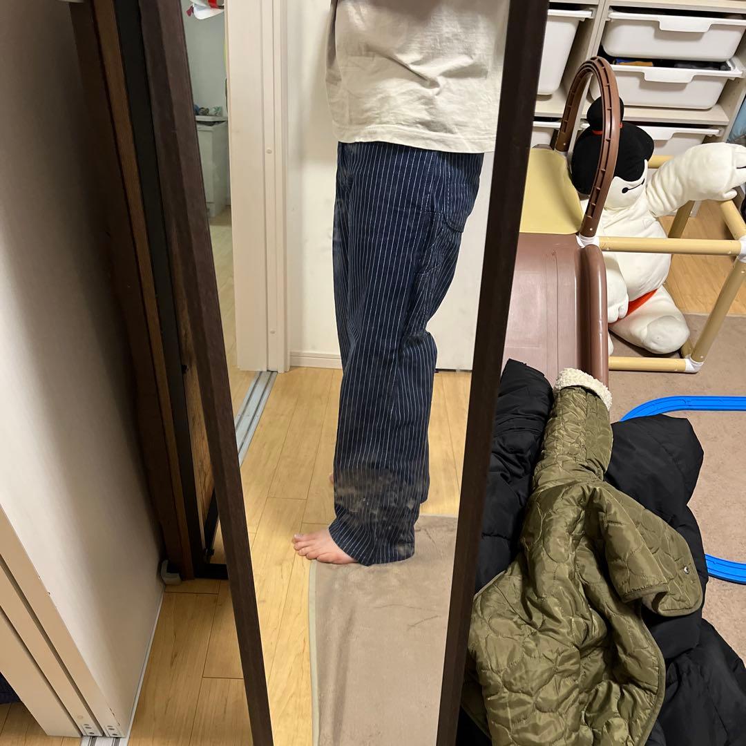 こうじLee イージーペインターパンツ　リー　ストライプ　サイズL